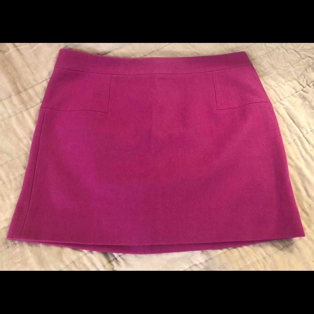 J.Crew Wool Mini Skirt - Size 14 - Magenta